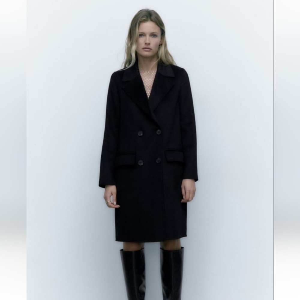 ZARA double-breasted wool Blend coat